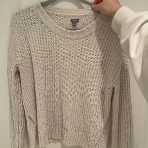 Softest White Aerie Sweater with slits on the side